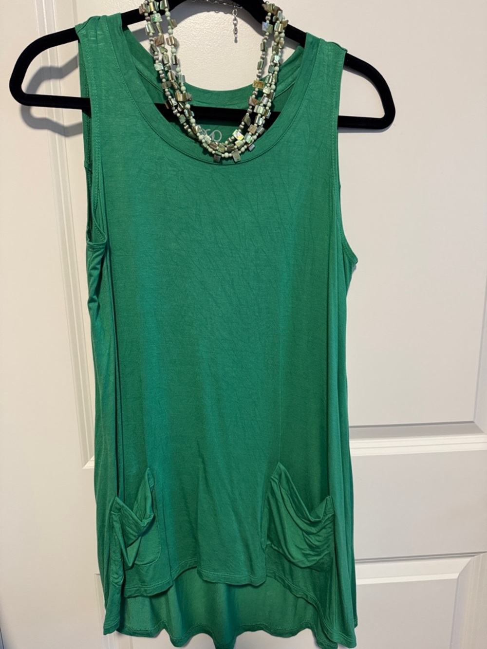 LOGO by Lori Goldstein Green Sleeveless Tunic Tank